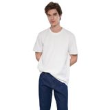 Bisiklet Yaka Mavi Erkek Tişört - M0610277-70054 Beyaz 2XL