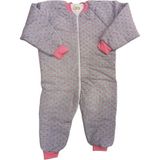 Bisiklet Yaka Uzun Kollu 2.5 Tog Cocuk Uyku Tulumu 7-8-9-10 Yaş - Gri - Pembe - 8 - 9 Yaş