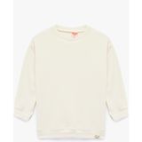 Bisiklet Yaka Uzun Kollu Basic Kadife Sweatshirt - Ekru - 4 - 5 Yaş