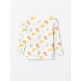 Bisiklet Yaka Uzun Kollu Baskılı Erkek Bebek Pijama Takımı - Ekru - 3 - 4 Yaş