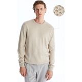 Bisiklet Yaka Uzun Kollu Erkek Triko Kazak - Beige - -- - M