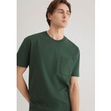 Bisiklet Yaka Yeşil Basic Tişört Loose Fit/Bol Rahat Kesim 066248-81570 Yeşil-81570 S