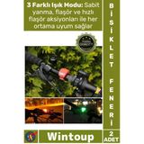 #Bisikletfeneri Led 3 Fonksiyonlu Su Geçirmez Pilli Emniyet Lambası Güvenliği Bisiklet Feneri Seti