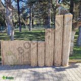 Bişkin 60 Cm X 2.5M Misina Ipli Doğal Bambu Kamış Çit Bahçe Çiti Balon Çiti Hasır Çit Gölgelik - 60 X 250 cm