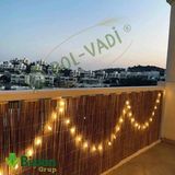 Bişkin 70CM Yükseklik x 600CM Genişlik Bambu Kamış Hasır Çit Dekoratif Bahçe Balkon ve Duvar Çiti Reedfence