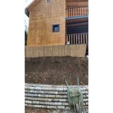 Bişkin 80CM Yükseklik x 100CM Genişlik Bambu Kamış Hasır Çit Dekoratif Bahçe Balkon ve Duvar Çiti Reedfence