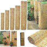 Bişkin Doğal Kamış Hasır Çit 90 cm x 4 Metre Balkon Çiti, Hasır Bambu Çit, Bahçe Çiti ve Gölgelik - 90x400