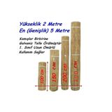 BİŞKİN Metre Galvaniz Bakır Telli Hasır Kamış Bahçe Çiti Yükseklik 2 En 5 Metre 2x5