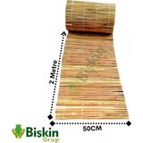Bişkin Natural 50CM x 200CM Bambu Kamış Hasır Çit Dekoratif Bahçe Balkon ve Duvar Çiti Reed Fence