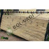 Bişkin Reed Fence ÇELİK TEL EL Örgülü Doğal Kamış Çit Balkon Çiti Hasır Bambu Çit Bahçe Çiti Ve Gölgelik Dekor - 2metreX5metre TELLİ