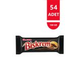 BİSKREM Kakaolu Krema Dolgulu Bisküvi - 100 gram - 54 Adet