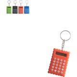 Bisküvi Şekilli Mini 8 Haneli Hesap Makinesi Anahtarlık (1 Adet) (Ebat: 5,5 cm x 3,7 Cm) - Turuncu