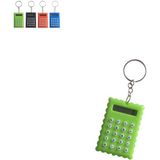 Bisküvi Şekilli Mini 8 Haneli Hesap Makinesi Anahtarlık (1 Adet) (Ebat: 5,5 cm x 3,7 Cm) - Yeşil
