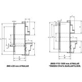 Bison 3 Ayaklı Döküm Gövdeli 125 mm Torna Aynası