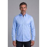 Bisse Açık Mavi Regular Fit Cepsiz Uzun Piomente Yaka Gömlek GMKLS261104_33 - Standart