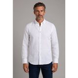 Bisse Beyaz Grubu Regular Fit Keten Cepsiz Paşa Yaka Gömlek GMKTN3PS224015_D01 - 2XL