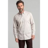 Bisse Casuel Regular Fit Spor Pamuk Bej Erkek Gömlek GMGBR2023001_D07