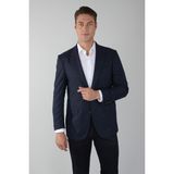 Bisse Comfort Fit Lacivert Mono Yaka Çift Yırtmaçlı 6 Drop Erkek İpek Yün Ceket PCK24K24207_D39 - 56