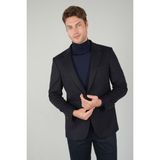 Bisse Comfort Fit Lacivert Mono Yaka Çift Yırtmaçlı 6 Drop Yün Erkek Ceket PCK24K24209_D39 - 52