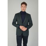 Bisse Comfort Fit Yeşil Mono Yaka Çift Yırtmaçlı 6 Drop Yün Erkek Ceket PCK24K24209_D47 - 56
