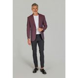 Bisse Erkek Platinum Regular Fit Keten Ceket Mavi PCK25Y25003_D25 - Bordo - 48