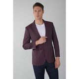 Bisse Erkek Platinum Regular Fit Keten Ceket Mavi PCK25Y25003_D25 - Bordo