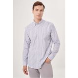 Bisse Erkek Regular Fit Çizgili Spor Gömlek GRİ GM23Y231030_D55