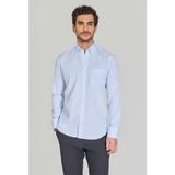 Bisse Erkek Regular Fit Pamuk Tek Cep Açık Mavi Gömlek GMCZG250118_D33