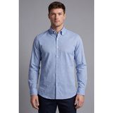 Bisse Erkek Regular Fit Uzun Kol Keten Paşa Yaka Cepsiz Lacivert Gömlek BSGMKTN25326_D39