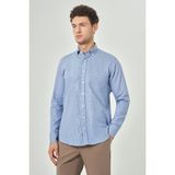 Bisse Erkek Regular Fit Uzun Kollu Spor Gömlek MAVİ GM23Y231117_D35 - Mavi
