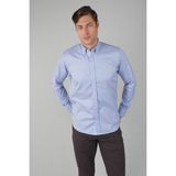 Bisse Erkek Uzun Kollu Reguar Fit Kahve Kareli Mavi Gömlek GMEKS252129_E11 - XL