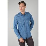 Bisse Erkek Uzun Kollu Regular Fit Denim Gömlek GMDNM250002_D39 - Lacivert