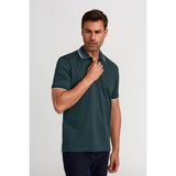 Bisse Fermuarlı Pike Polo Yaka Koyu Yeşil Erkek T-Shirt TS24Y24103_D48 - XXL