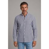 Bisse Kahve Regular Fit Pamuk Keten Uzun Paşa Yaka Gömlek GMKTN250006_C11