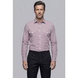 Bisse Kırmızı Regular Fit Cepsiz Uzun Yaka Gömlek GMEKS261049_C24 - 40