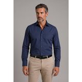 Bisse Lacivert Regular Fit Modern Pamuk Cepsiz Klasik Yaka Uzun Gömlek GMKLS250066_C39 - 42