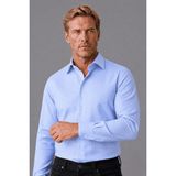 Bisse Mavi Regular Fit Pamuk Cepsiz Klasik Uzun Yaka Gömlek GMKLS252005_E35 - 39