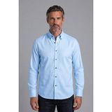 Bisse Mavi Regular Fit Pamuk Cepsiz Uzun Paşa Yaka Gömlek GMKLS261089_E35 - Standart