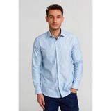 Bisse Modern Fit Klasik Dik Yaka Mavi Erkek Gömlek GMDGR0122300211_D35