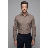 Bisse Modern Fit Klasik Yaka Açık Kahve Cepsiz Erkek Gömlek GMKLS4KC242058_10 - 44