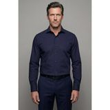 Bisse Modern Fit Klasik Yaka Lacivert Cepsiz Erkek Gömlek GMKLS4KC242058_D39