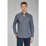 Bisse Modern Fit Paşa Yaka Antrasit Spor Erkek Gömlek GMFLN0222302221_D58 - 2XL