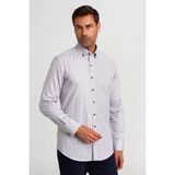 Bisse Modern Fit Paşa Yaka Düğmeli Spor Bordo Erkek Gömlek GMKRA0122300200_D25