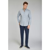 Bisse Modern Fit Paşa Yaka Gri Spor Erkek Gömlek GMFLN0222302221_D55