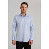 Bisse Platinium Regular Fit İtalyan Kumaş Mavi Erkek Gömlek PLTG002_D35 - 46