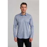 Bisse Platinium Regular Fit Mavi Erkek Gömlek PLTG018_D35 - 2XL
