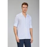 Bisse Regular Fit Apaj Yaka Beyaz Basic Spor Erkek Gömlek GMCZG1722300204_D01