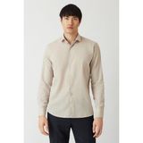 Bisse Regular Fit Bej Pamuk Keten Spor Erkek Gömlek GM22Y221044_D07 - 2XL