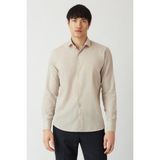 Bisse Regular Fit Bej Pamuk Keten Spor Erkek Gömlek GM22Y221044_D07