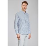 Bisse Regular Fit Cepsiz Gri Pamuk Erkek Gömlek GMCZG250057_D55